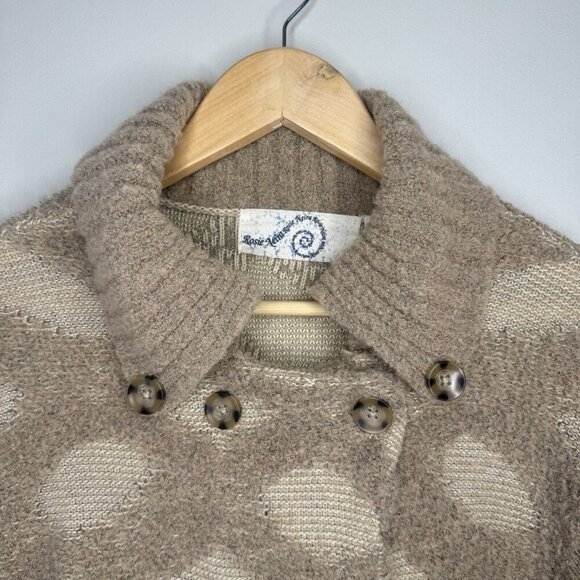 Rosie Neira Anthropologie Sweater Cardigan Chunky Women’s Sz L Boho Jacket - Picture 2 of 9